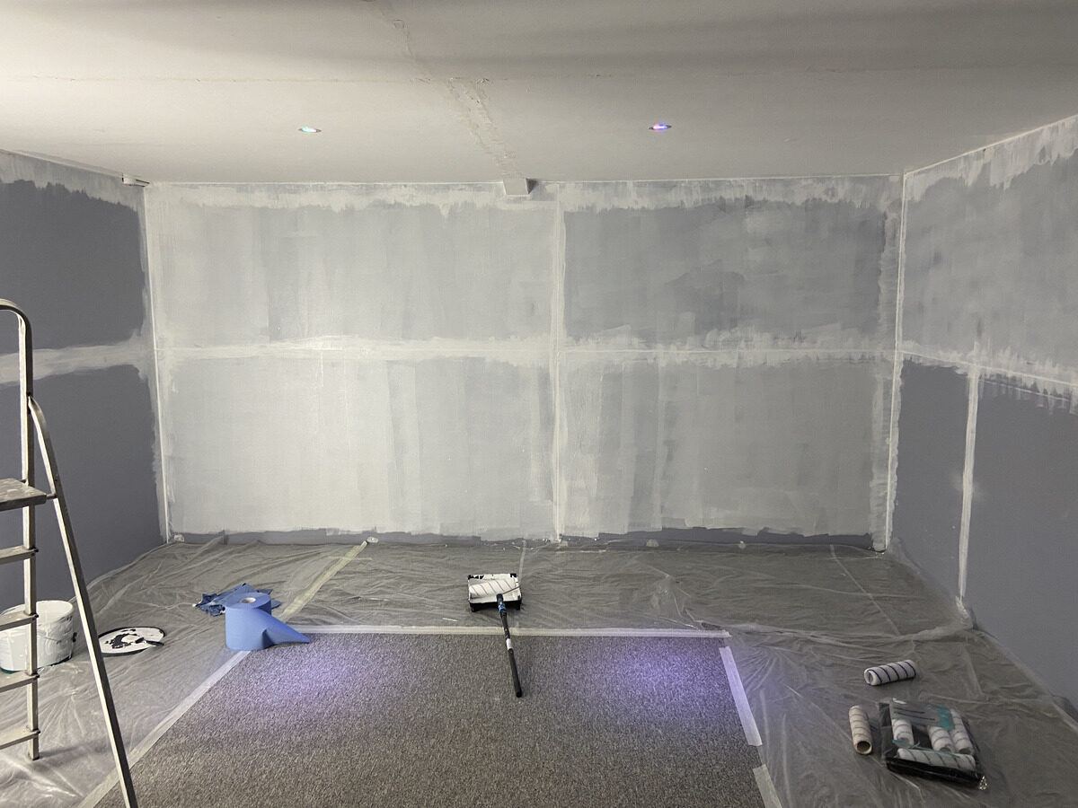 Brickyard Studios Build - Live Room Mid Painting White
