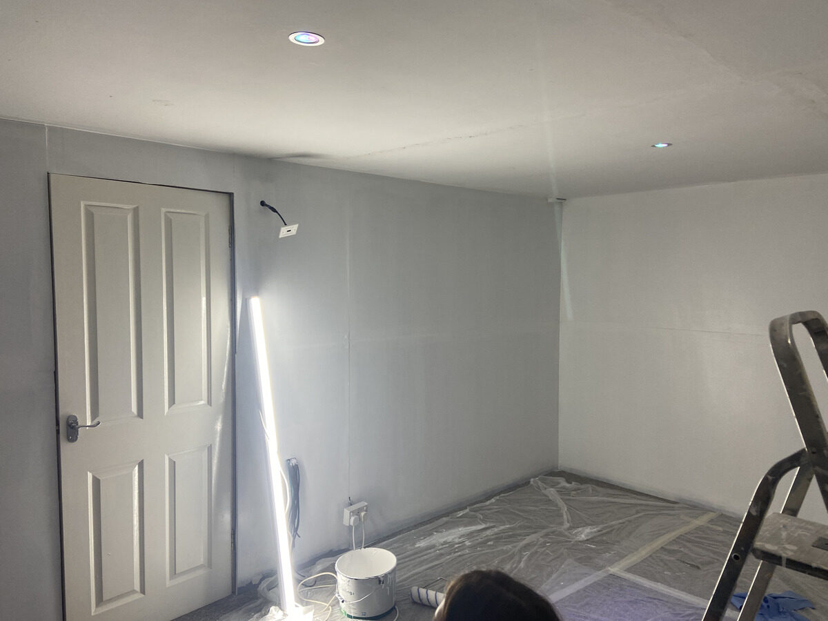 Brickyard Studios Build - Live Room Painting White